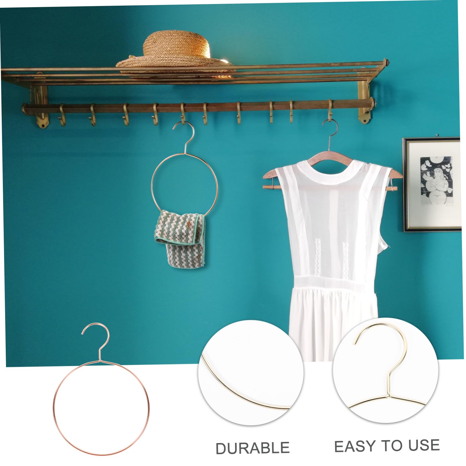 SOLUSTRE Stainless Steel Round Tie Hanger for Scarves and Belts Space Saving Closet Organizer with Smooth Finish for Home Use Stylish Design