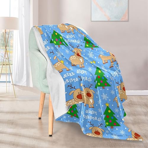Miniatura 5 de KLL Christmas Greeting Sofa Throw Blanket Spring Plush Blanket Lightweight Microfiber Throws 50x60 Inches for Bed, Car, Bed
