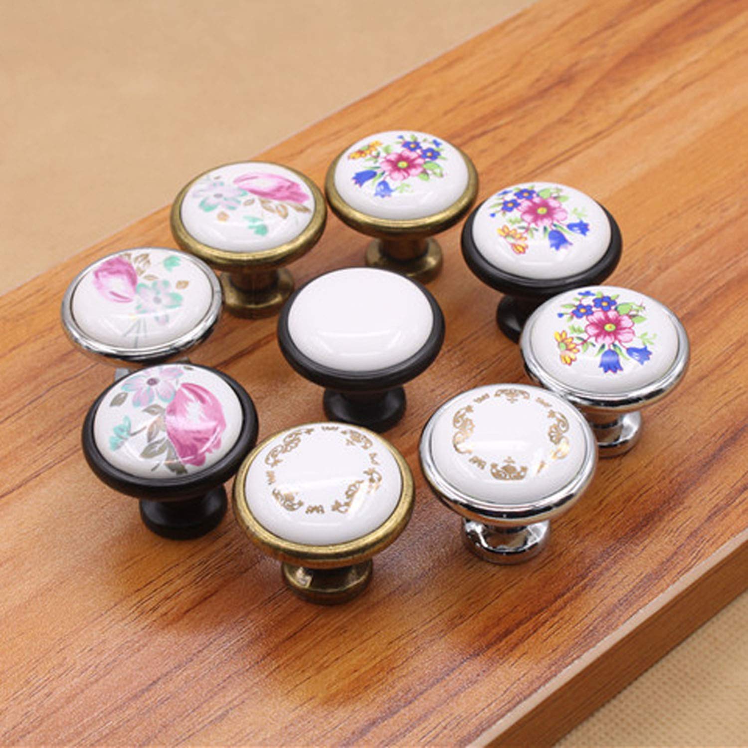 10PCS 32mm Maniglie per cassetti per mobili per bambini per bambini Manopole per cassetti per mobili in ceramica a forma di fungo decorativo Maniglie per cassetti Maniglie per armadi creativi Maniglie