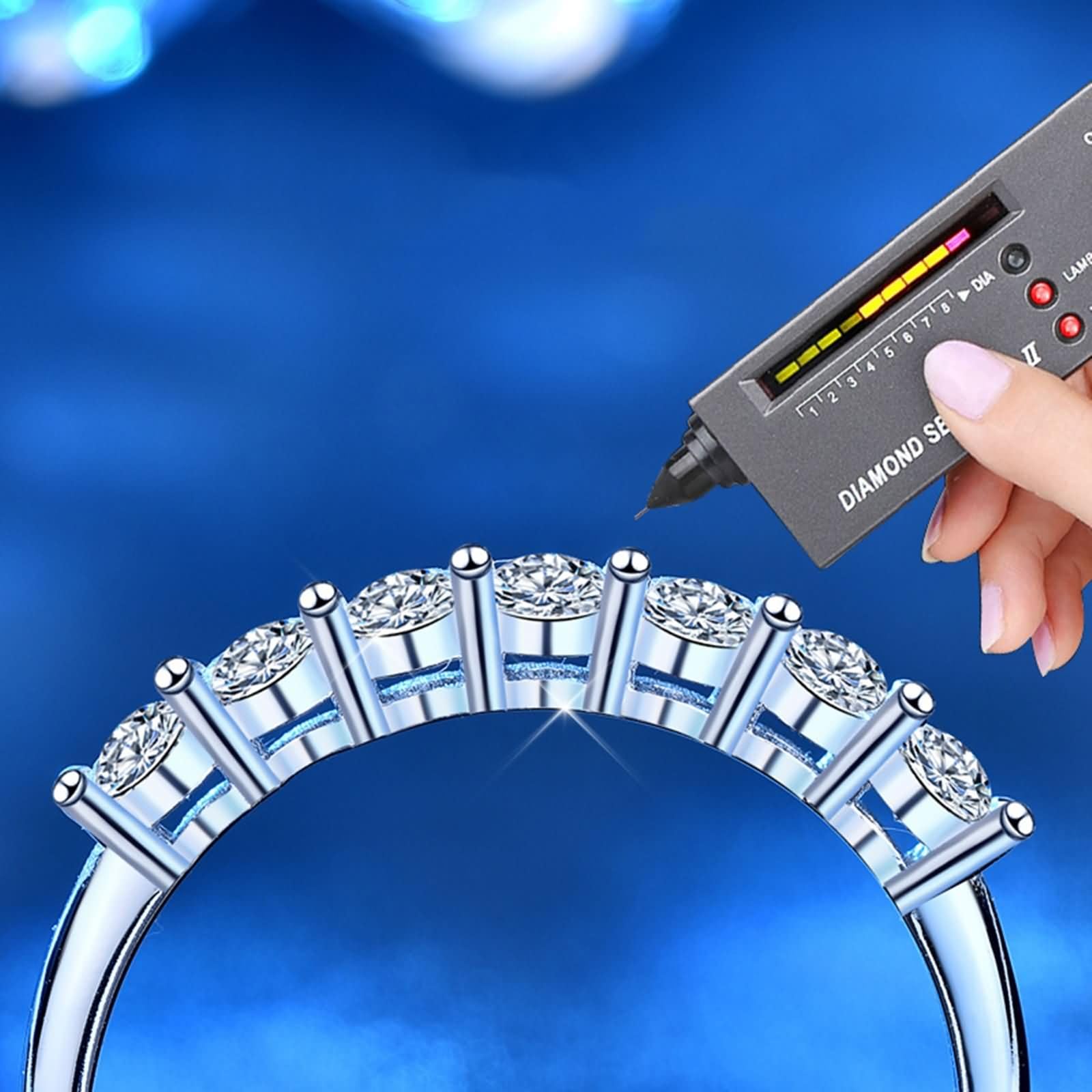 Obrączki ślubne 375/585/750 damskie białe złoto, okrągły 0,1 ct syntetyczny diament, pierścionek ślubny damski srebrny
