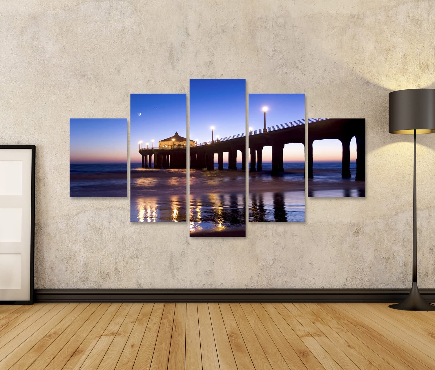 islandburner cuadro sobre lienzo Manhattan Beach muelle crepúsculo erótico imágenes murales póster