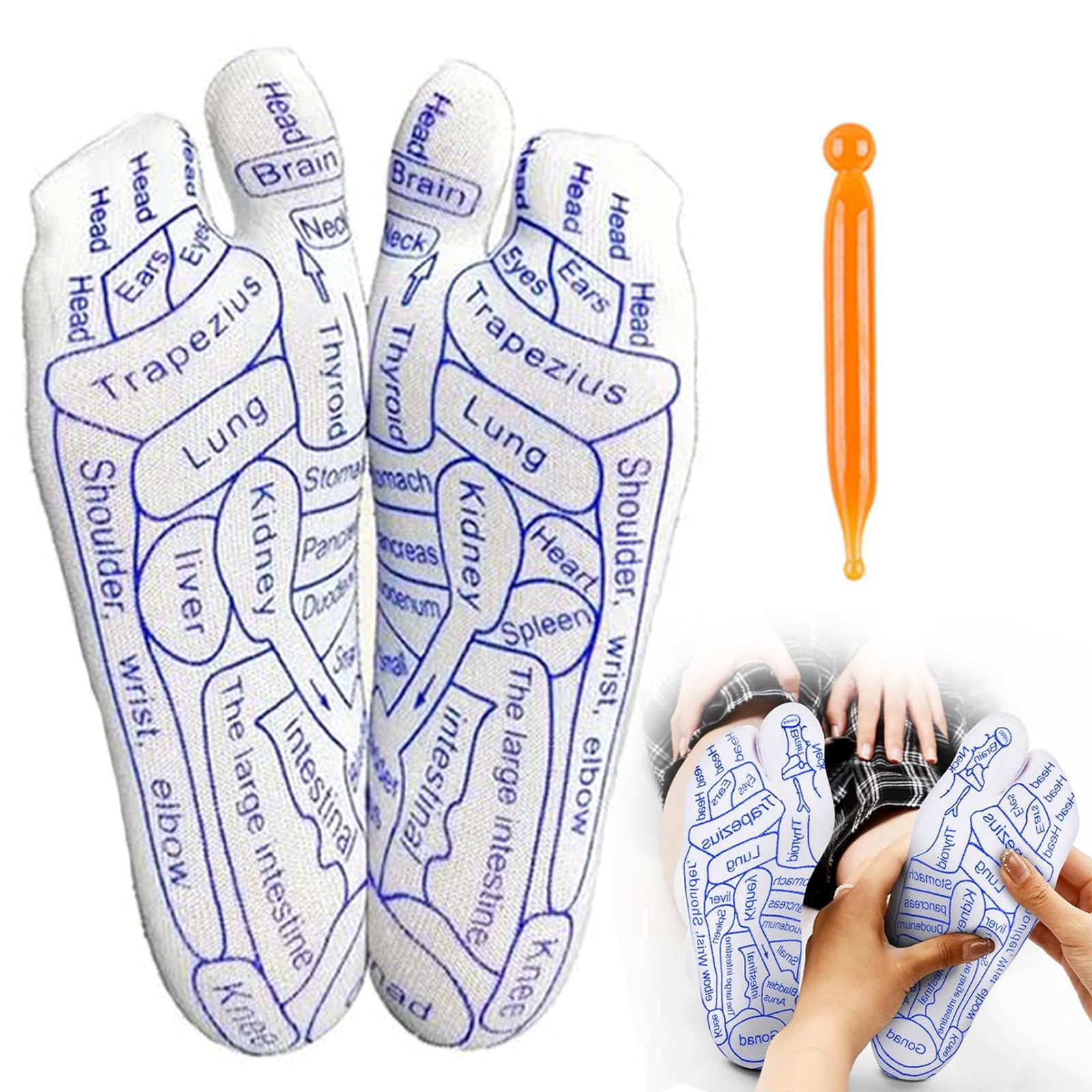 Acupressure Socks, Men Foot Massage Socks and Tool, Relief Remedy for Foot Massage, Relieve Tired Physiotherapy Socks With Massage Tools Foot Point Complete Illustration (B0D3C7Z9WH) Amazon Price History, Amazon Price Tracker