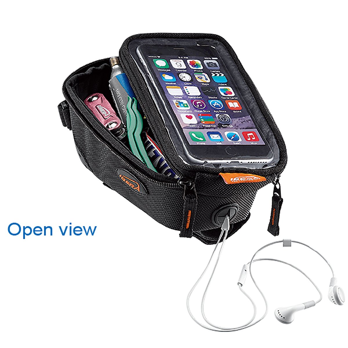 Ibera (ibera) Smartphone Holder Top Tube Bag [Top Tube Bag] suma-tofonbaggu 5 – 6 Size Waterproof 1.1l G Accessory Storage Space with Load Capacity 2kg IB – tb8.6