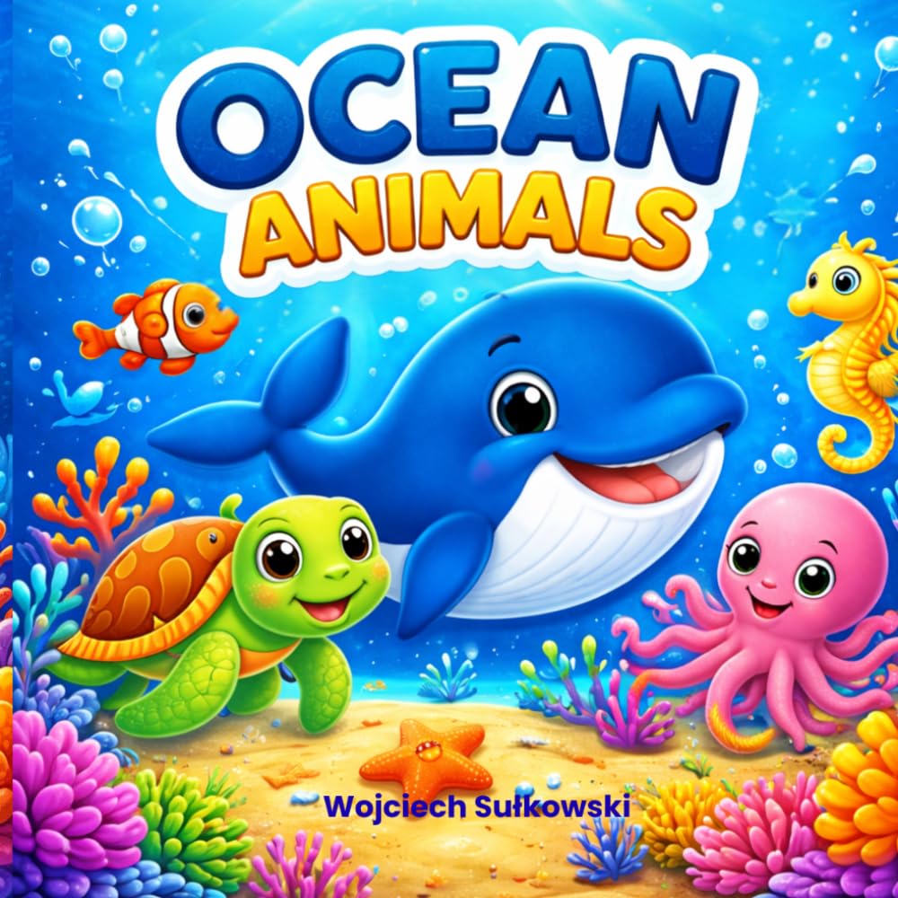 Ocean Animals Vocabulary Book for Kids: First Words + Picture Dictionary | Learn 24 Sea Animals | Toddler & Preschool Activity Book Ages 2–5 (Little Explorers Vocabulary Books)