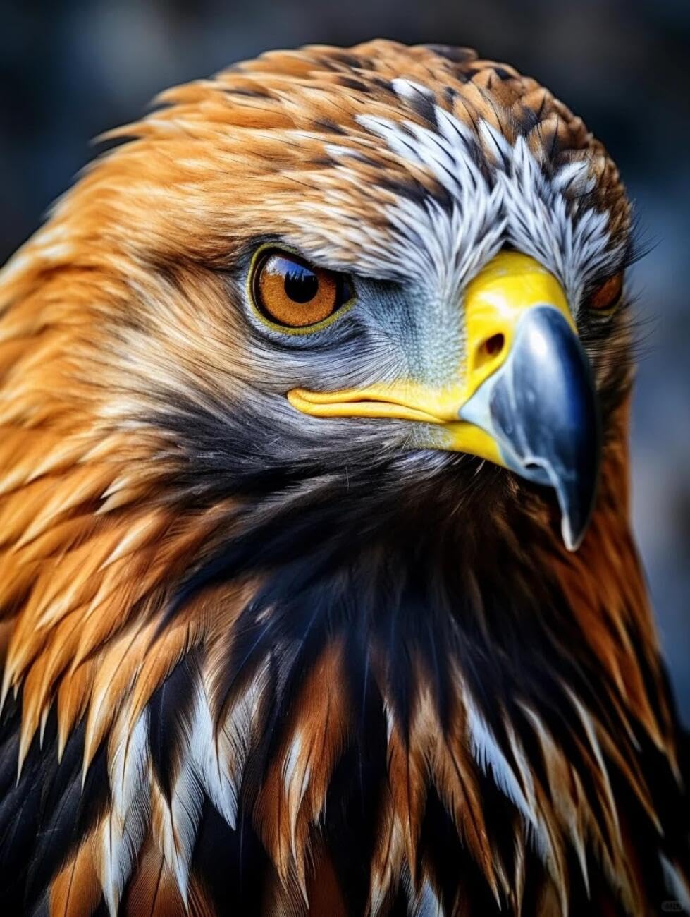 AxiangziK DIY Cross Stitch Kits Eagle Portrait 11CT 80x100cm