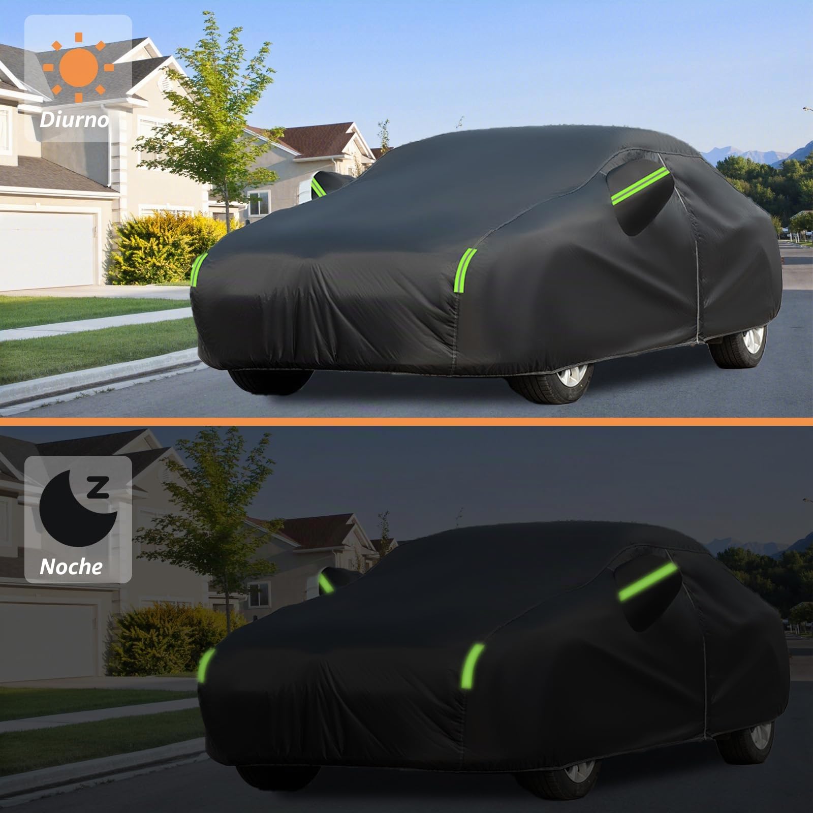 Cubierta Impermeable de Repuesto para FIAT 500/500C/500E/Abarth 2007-2024, Cubierta Impermeable de protección Solar, Cubierta de Coche Completa para la Lluvia Sol Polvo Protección UV