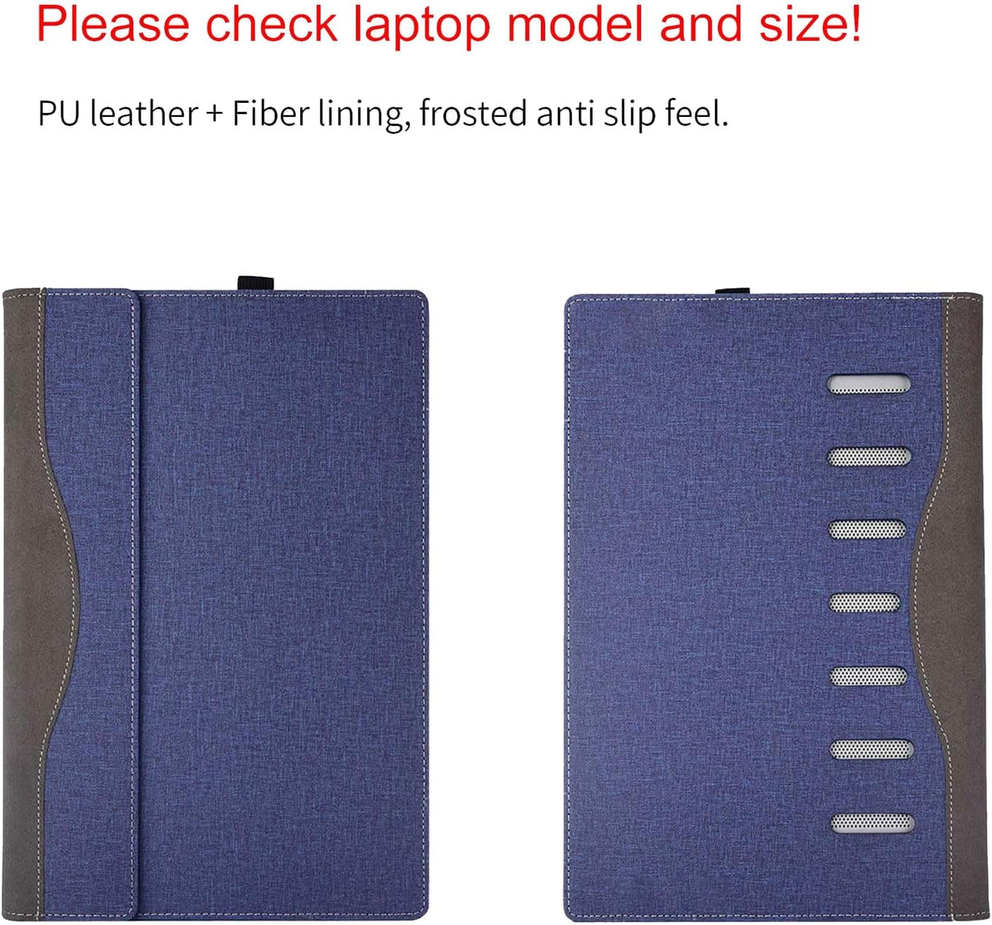 Laptop Cover Case for Dell Precision 3490/3480/3470 14 inch [not Compatible with Any Other Model] .2-in-1 PU Leather Detachable Notebook Sleeve Computer Bag Protective (Blue)