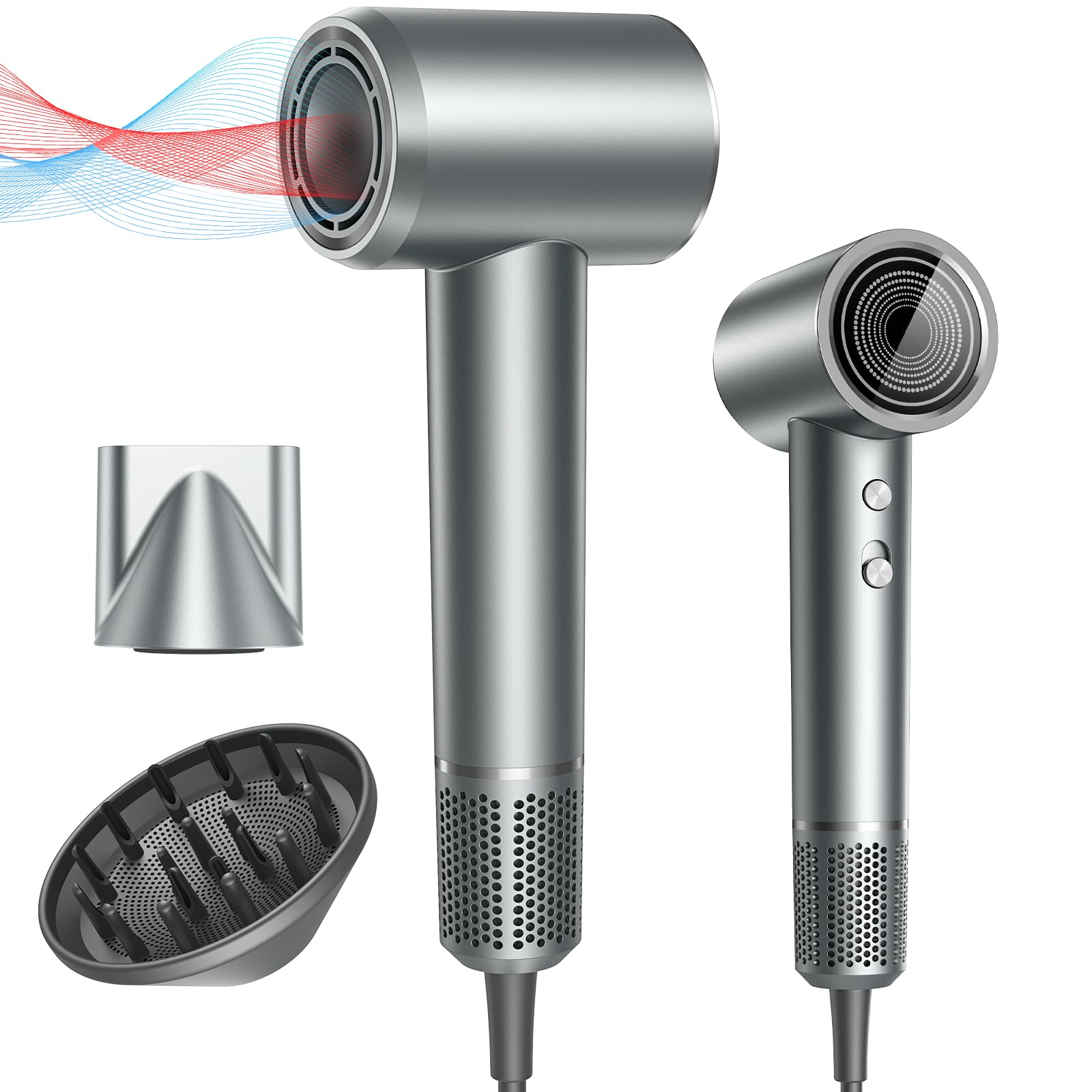 Hair Dryer Professional Ionic Hair Dryer for Fast Drying High Speed Hair Blow Dryer with Diffuser for Home