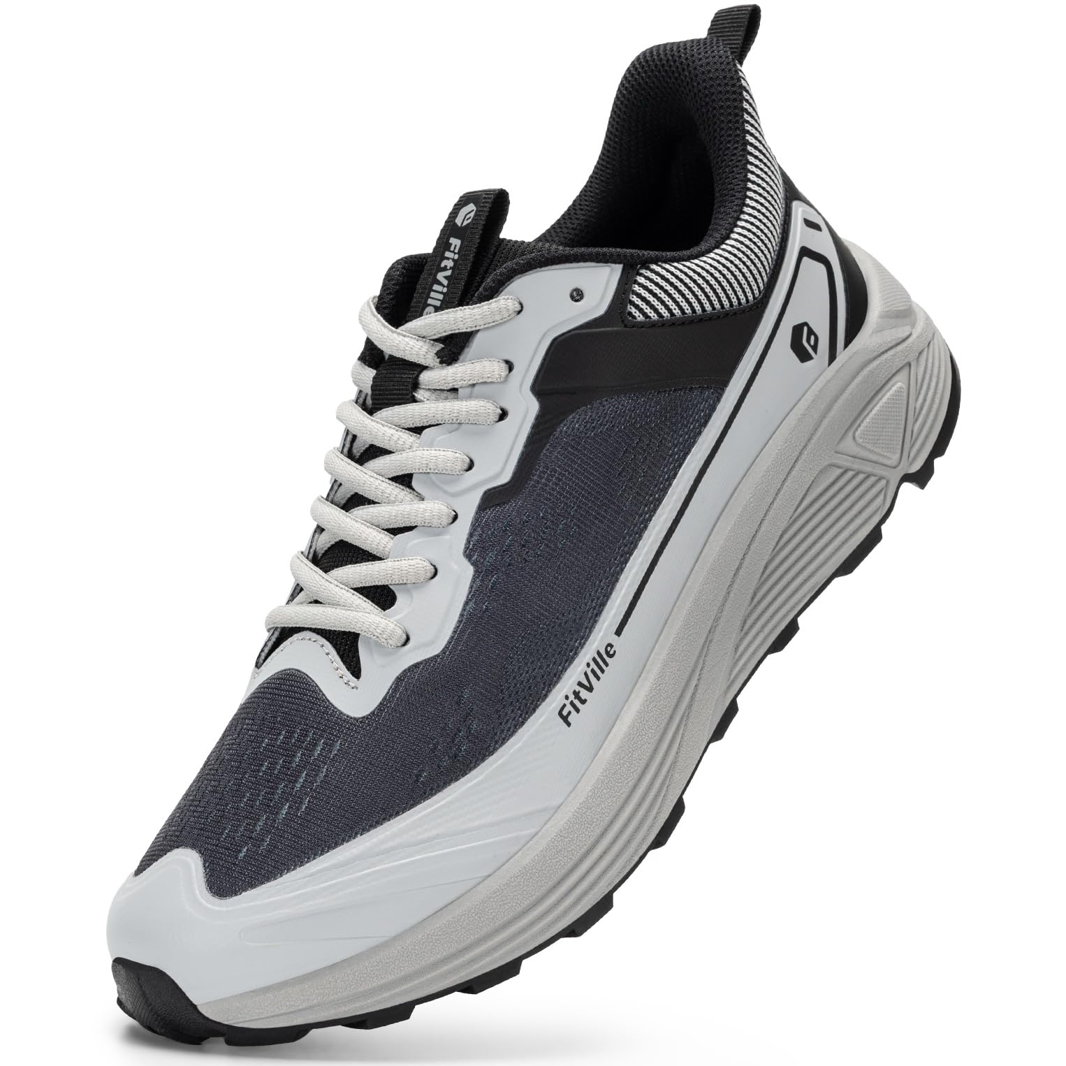 FitVille Extra Weite Laufschuhe Herren Sportschuhe Atmungsaktiv Turnschuhe Breit Sneaker Leicht Outdoor Joggingschuhe Bequeme Traillaufschuhe Gedämpft Tennis Fitness Walkingschuhe