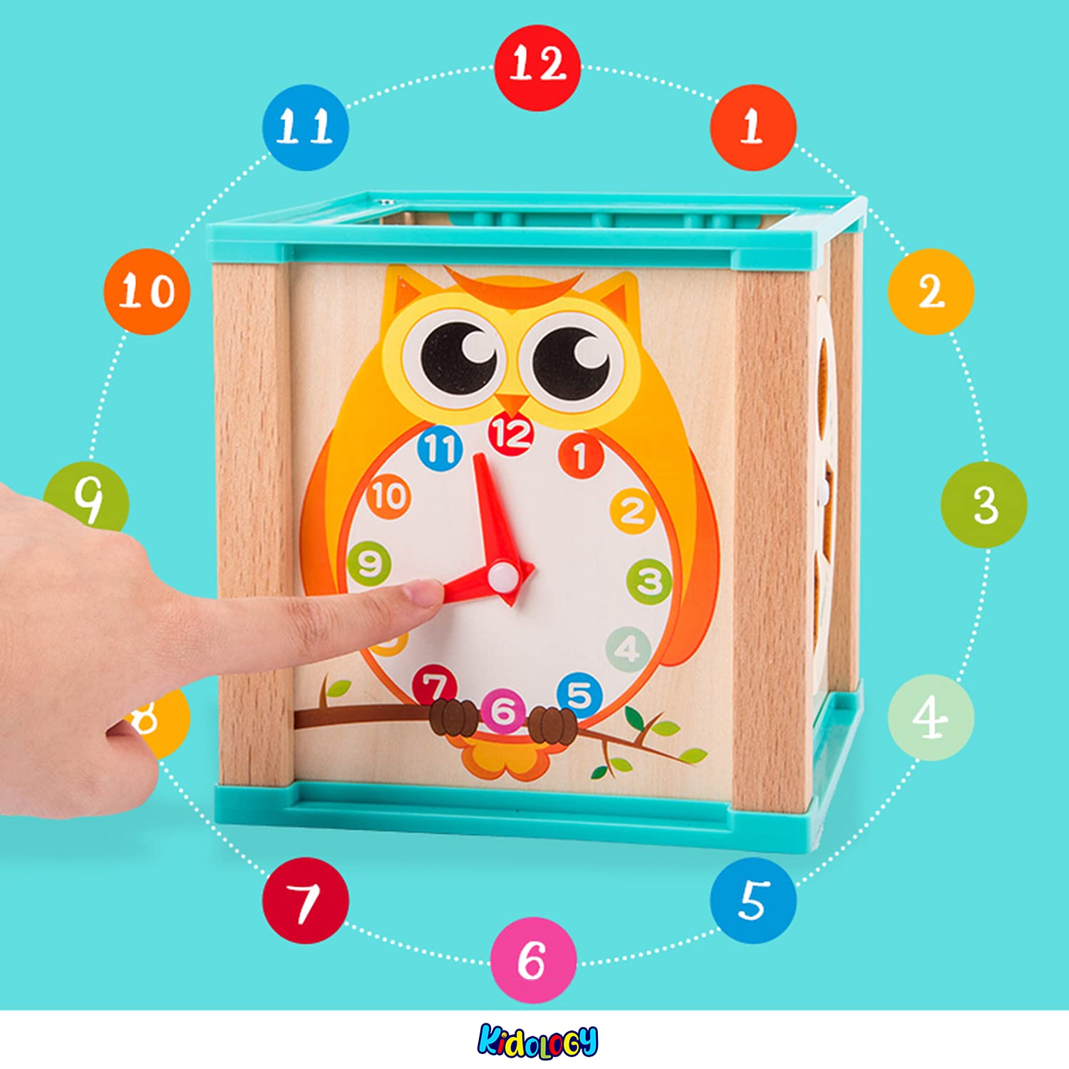 Kidology Baby Wooden Activity Cube Toy | Montessori Toys for Kids  