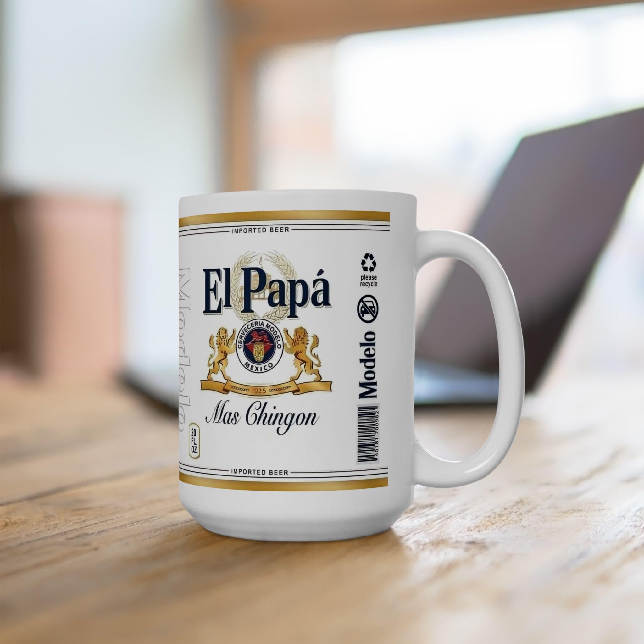 El Papa Mas Chingon Coffee Mug - Funny Gift for Cool Dads, Perfect for Father's Day, Best Dad Ever, Unique & Special