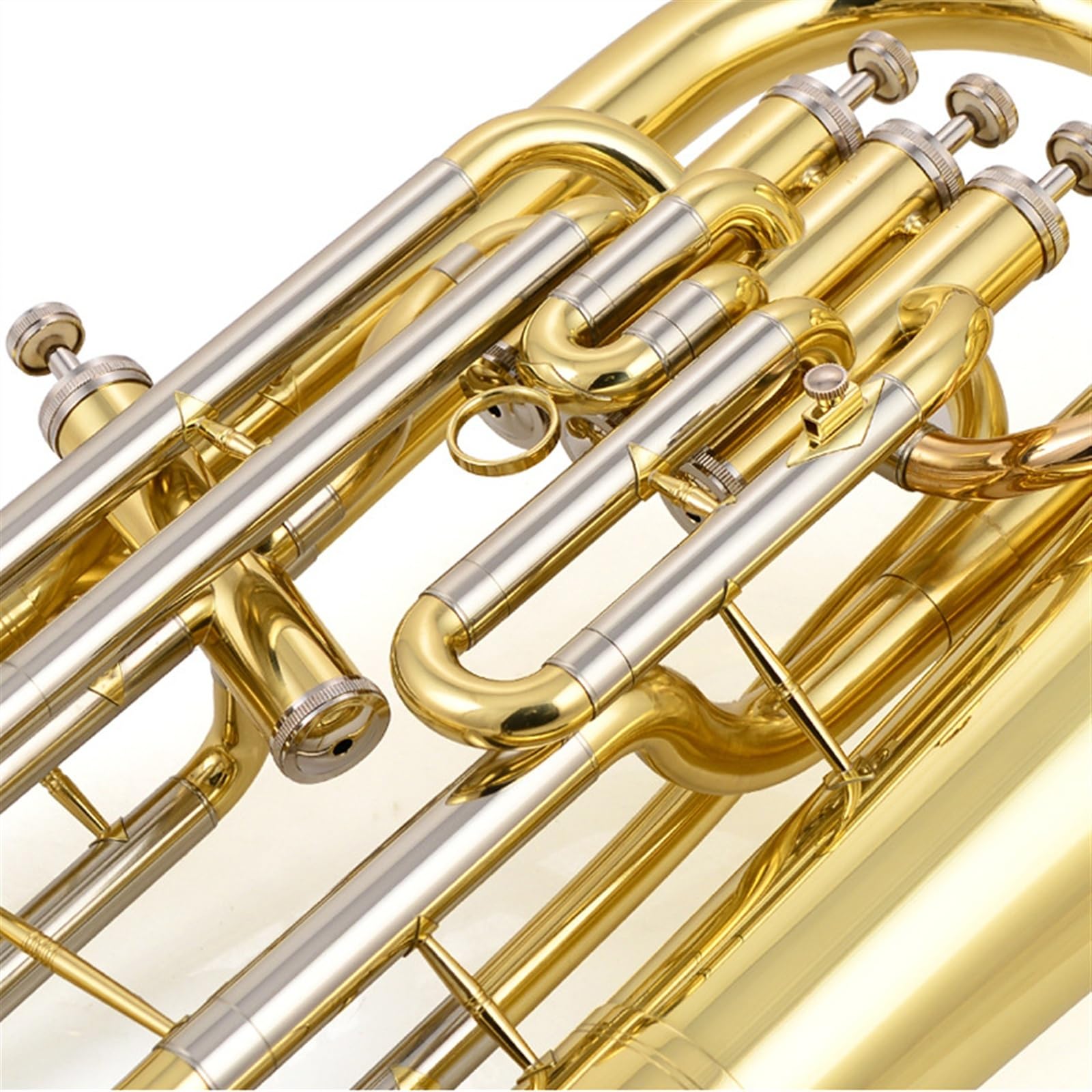 Euphonium Professionnel Euphonium À Trois Supports Et À Clé Latérale, Euphonium Compensé En Sib Avec Étui Et Embout