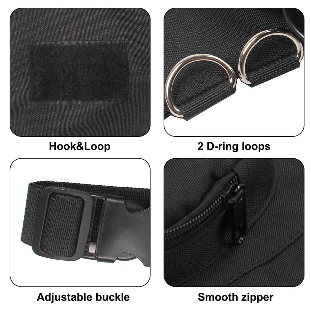 MiOYOOW Archery Quiver, Waterproof Hip Quivers Adjustable Arrow Case Carrier with 4 Tubes for 30-40 Arrows