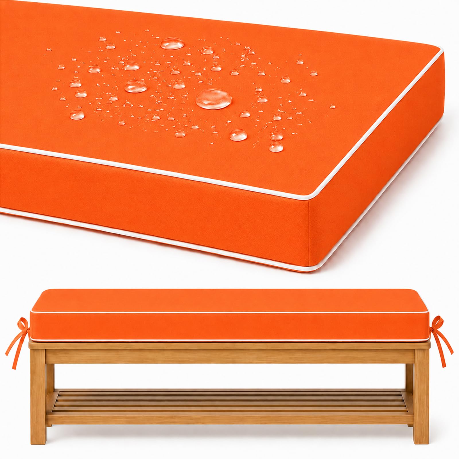 Waterproof Bench Pad - Cushions for Outdoor Furniture, Garden Seat Cushion