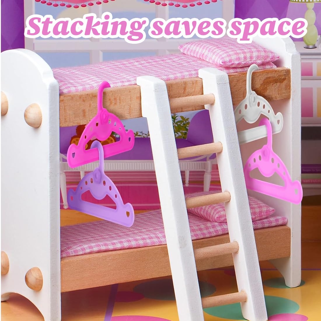 LONZIKP Lot de 10 cintres pour vêtements de poupées, Accessoires