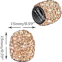 Vista 9 de Tapas de vástago de válvula de neumático de automóvil, 4 tapas universales para válvulas de aire de neumáticos, tapas de válvulas de neumáticos