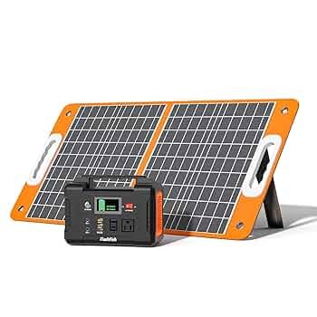 Amazon.co.jp: FlashFish ポータブル電源 ソーラーパネル セット
