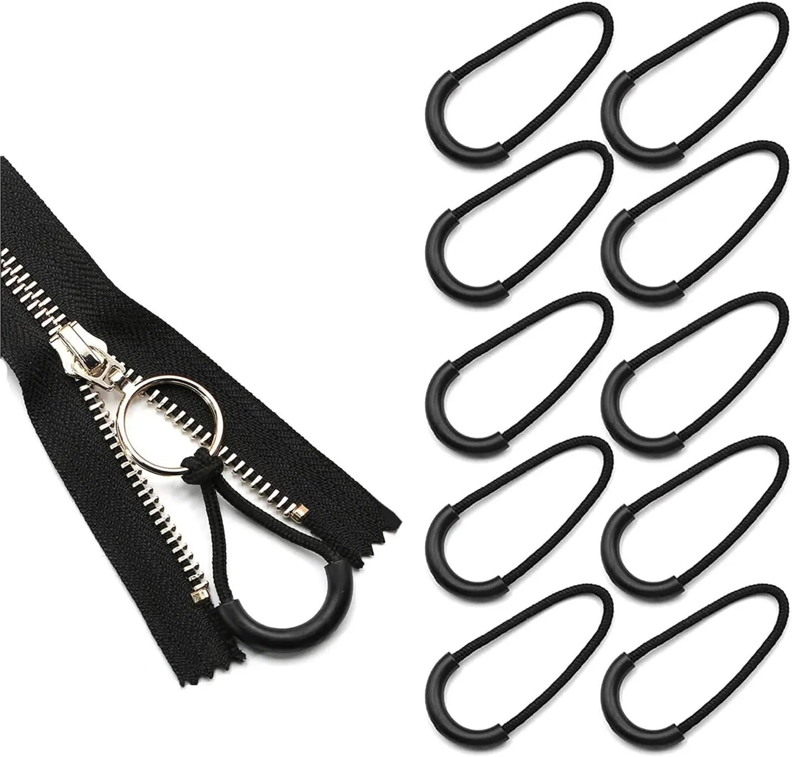 Lot de 100 tirettes de fermeture éclair de rechange pour cordon (blanc)
