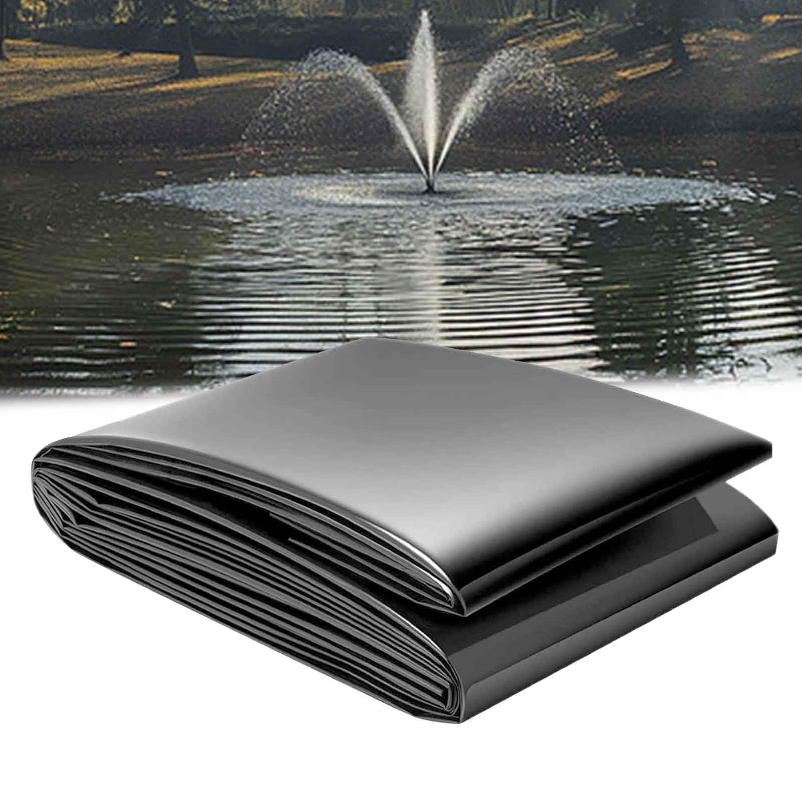 Bâche de bassin PEHD noir 6x7m imperméable pour petits bassins et toitures de jardin