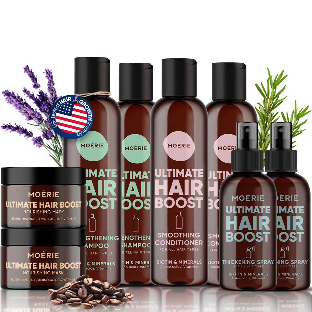 MODERE ヘアケアセット 300mL Moerie Hair Care Set - Shampoo, Conditioner, Hair Mask and Spray