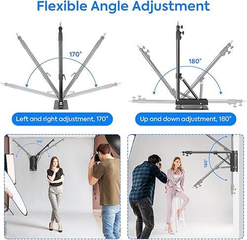 Miniatura 5 de Brazo de brazo de montaje en pared, triángulo ajustable de 51 pulgadas51.2 in, soporte montado en la pared, rotación de 180, soportes de ahorro de