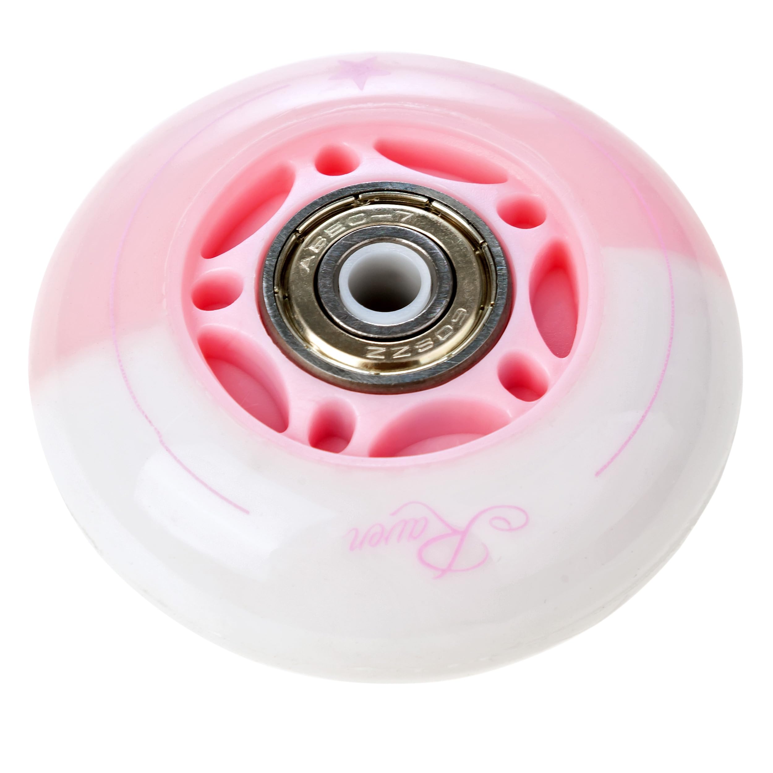 RAVEN Rollen LED leuchtende Ersatzrollen für Inlineskates mit Kugellager 64mm oder 70mm Set - 8 Stück (Etta Pink, 64mm (Set - 8 Stück))