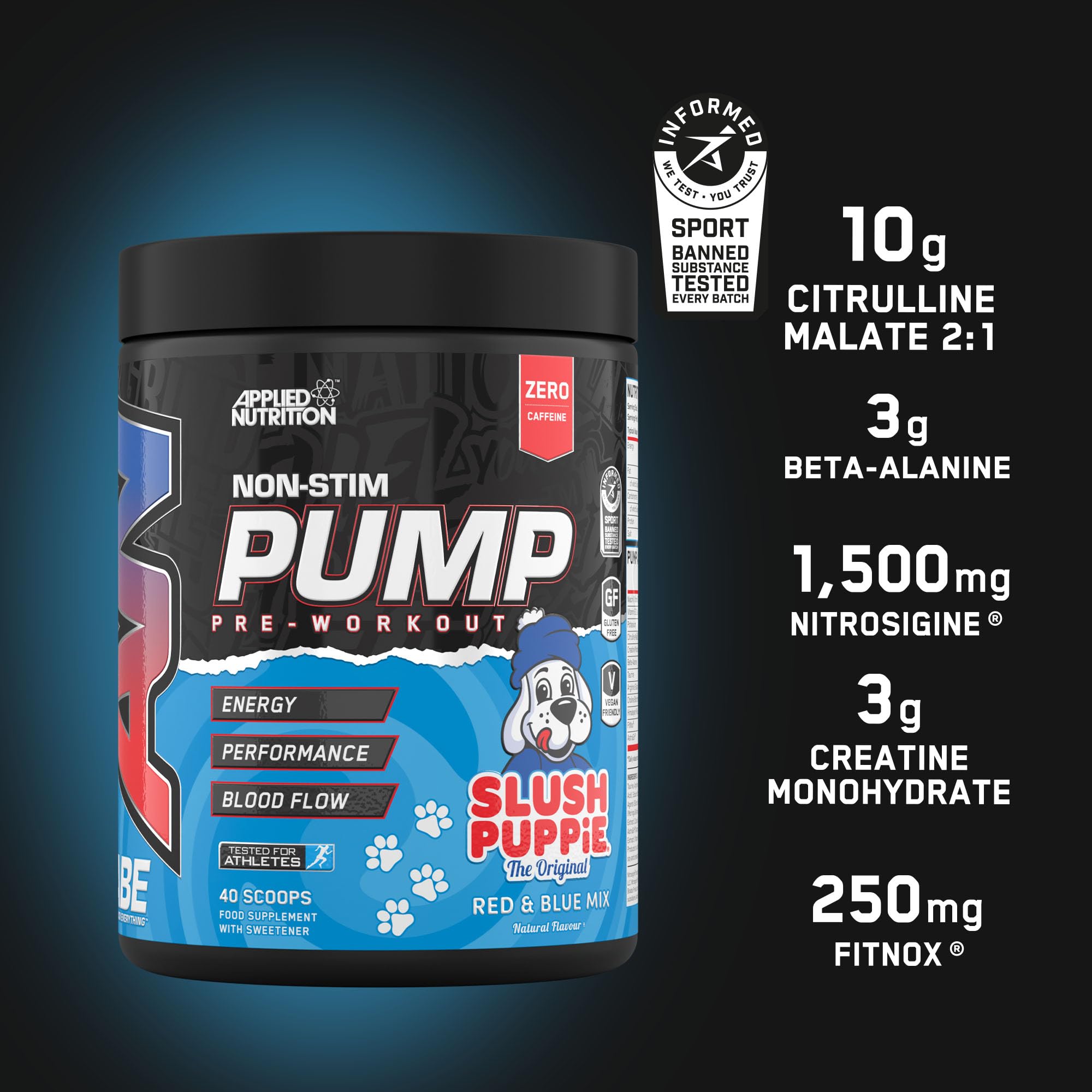 Applied Nutrition ABE Non-Stim Pump (40 Serv) Slush Puppie - Przedtreningówki - NO Booster