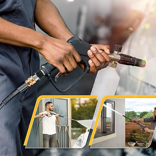 Miniatura 7 de Juego de adaptadores para lavadora a presión, kit de desconexión rápida, M22-0.551 in giratorio a conexión rápida de 3/8 pulgadas, accesorios de