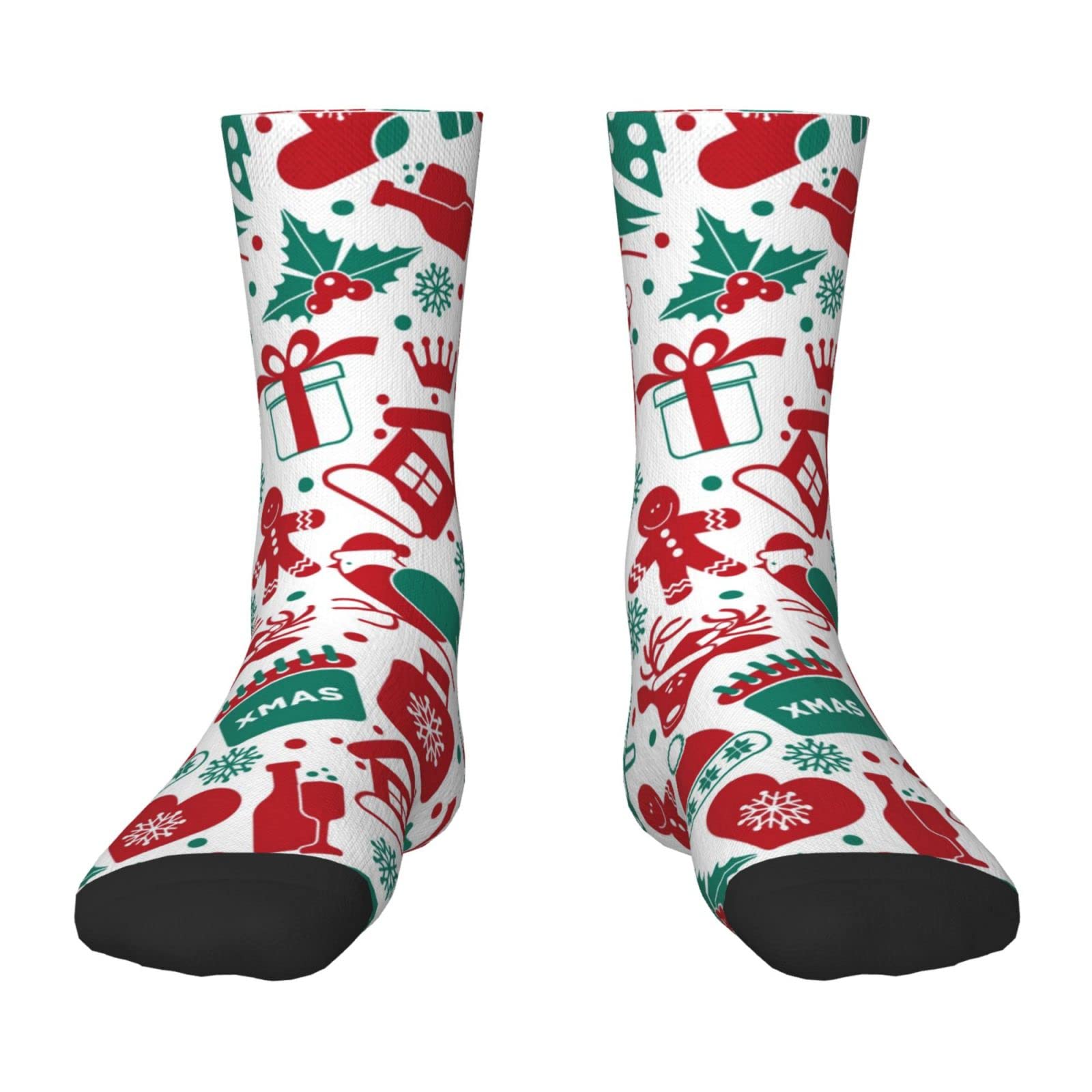 DJNGN Christmas Candy Cane House Girls Boys Crew Socks Cozy Athletic Socks Toddler Child Non-Slip Slipper Compression Sock