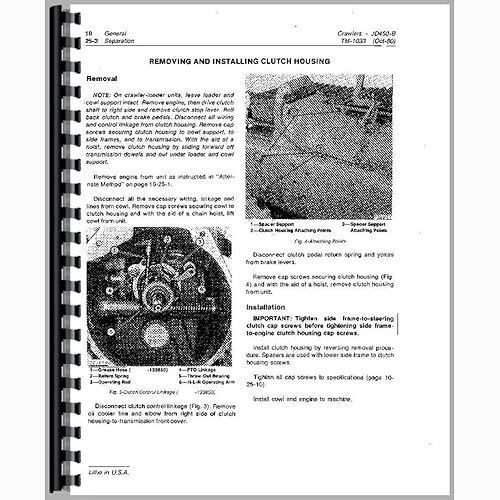 Miniatura 4 de Manual de servicio Compatible con John Deere Se Ajuste JD Crawler Modelo 450B