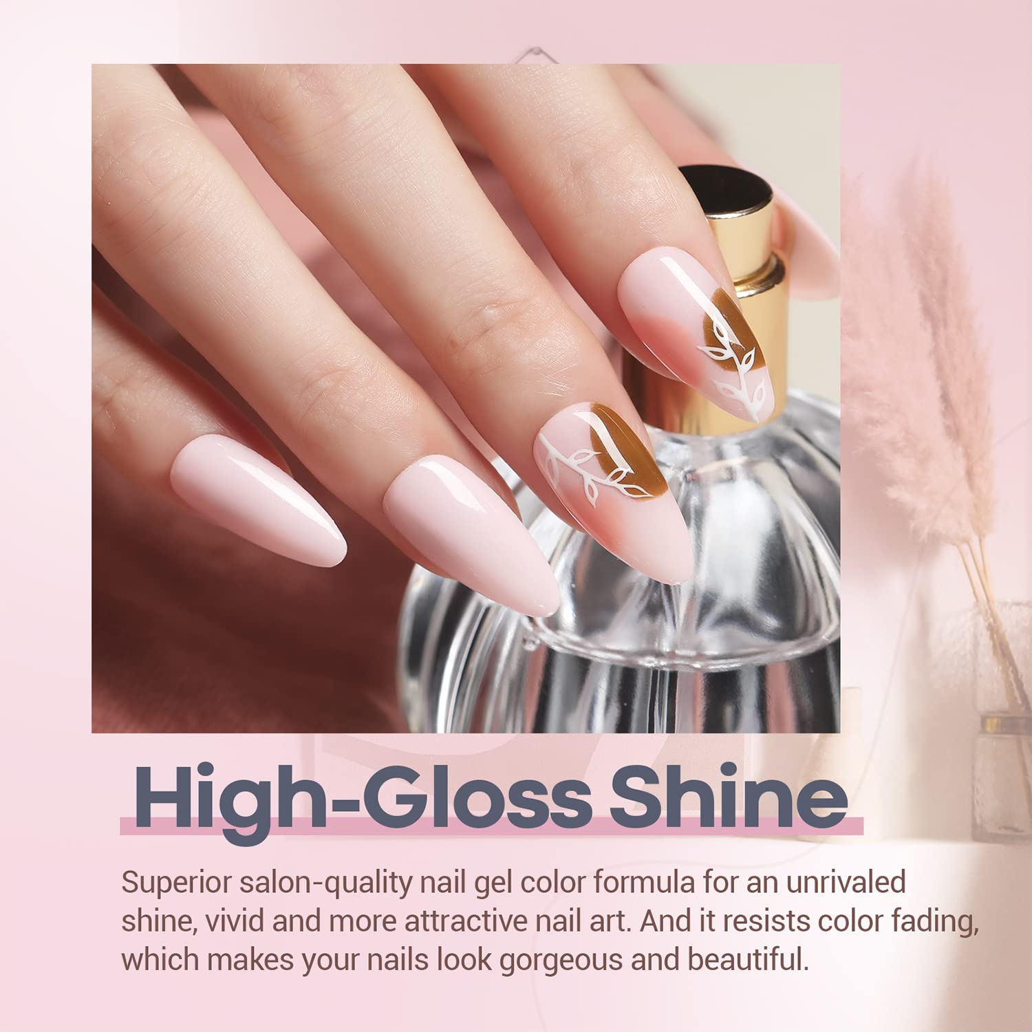 Amazon.com: Modelones 12 Colors Gel Nail Polish Kit with U V Light 48W LED  Nail Dryer Lamp/Glossy & Matte Top Coat and Base Coat/Manicure  Tool/Rhinestone Gems Gray Pink Glitter Nail Art DIY