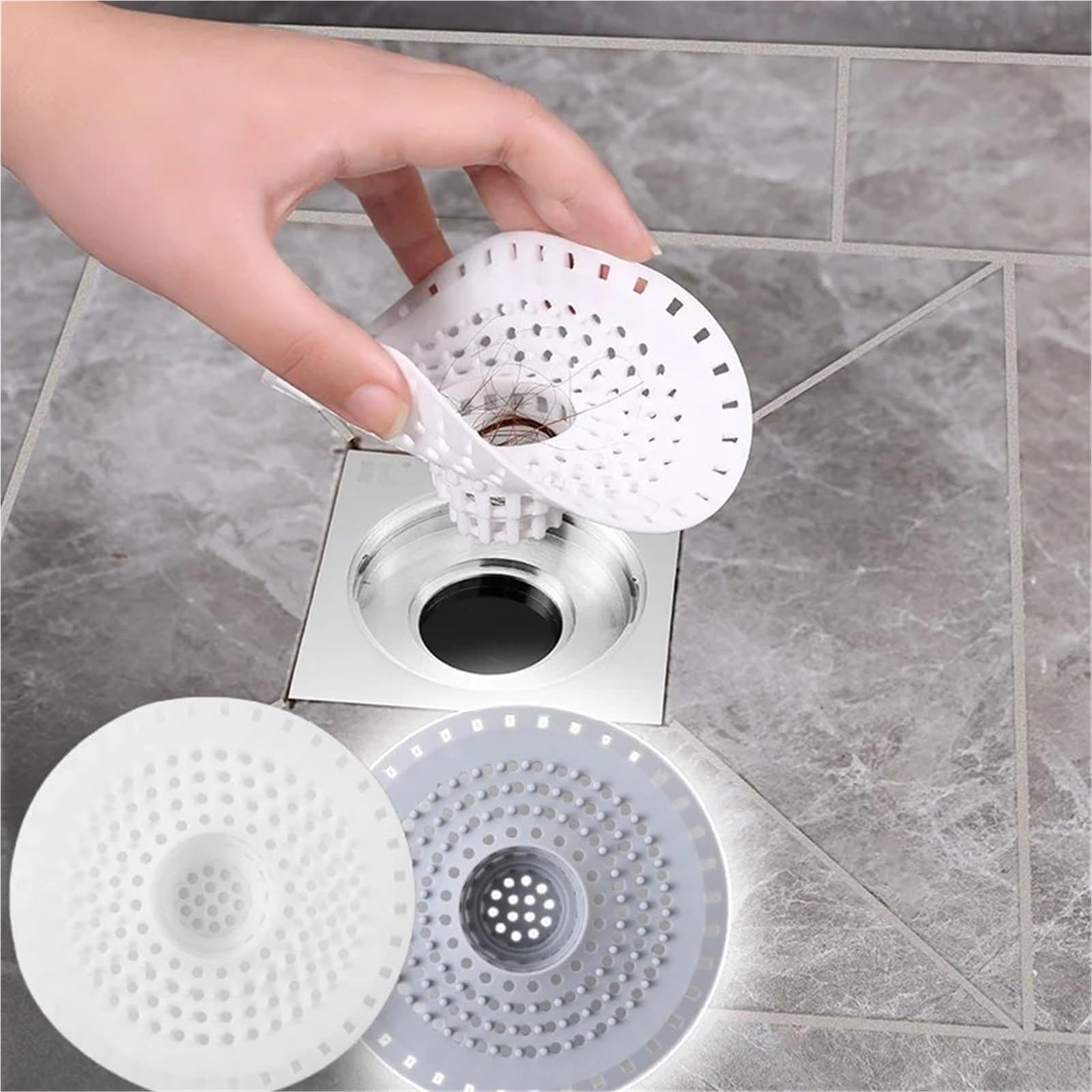 Filtro de Fregadero Cocina, Filtro for el Suelo la Ducha, colador Drenaje Silicona, coladores, recogedor Pelo for baño, 5 uds para Bañera,Ducha