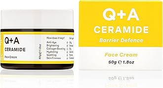 Q+A Ceramide Barrier Defence Face Cream | 50g | Hydrating & Protecting Formula with Ceramides, Pro Vitamin E, and Squalane