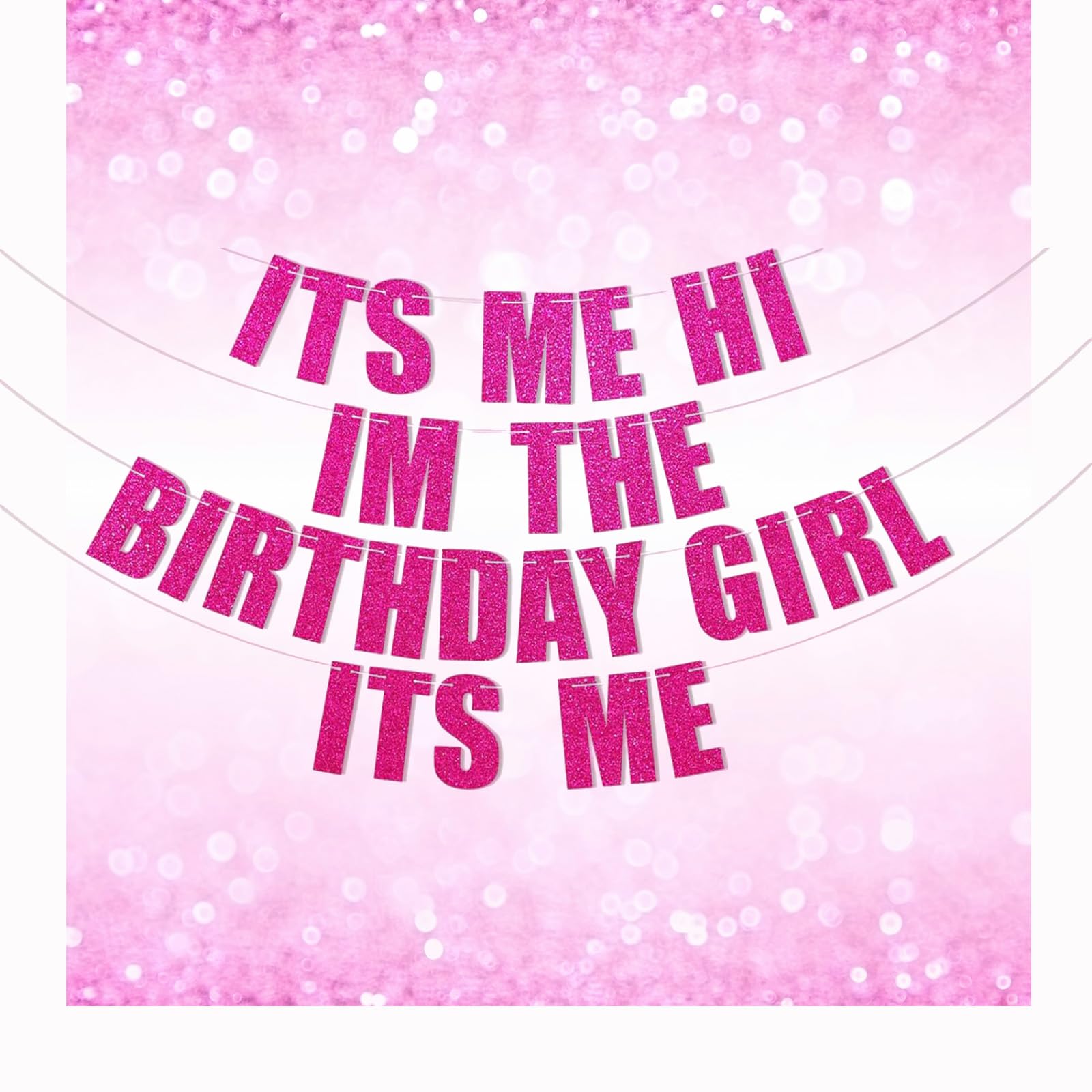 Geburtstagsparty-Banner Musikthema – „It’s Me Hi Im The Birthday Girl“ – Hintergrund Für Mädchenparty Geburtstagsparty-Banner Musikthema – „It’s Me Hi Im The Birthday Girl“ – Hintergrund Für Mädchenparty
