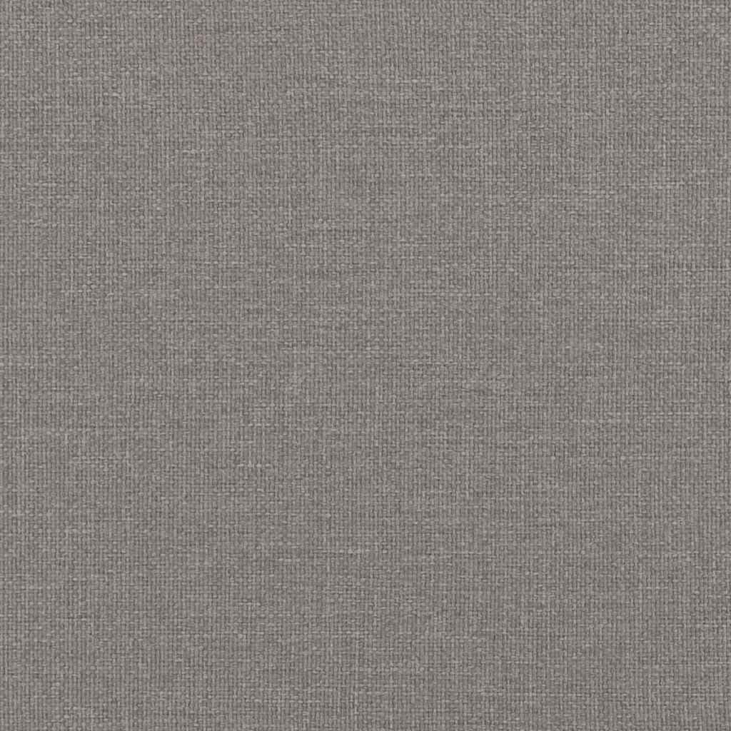 vidaXL Bettrahmen mit Matratze Taupe 90 x 190 cm Stoff, Modernes Bett für Schlafzimmer, rechteckig, strapazierfähiger Boxspring, Holzrahmen, inklusive Taschenfederkernmatratze