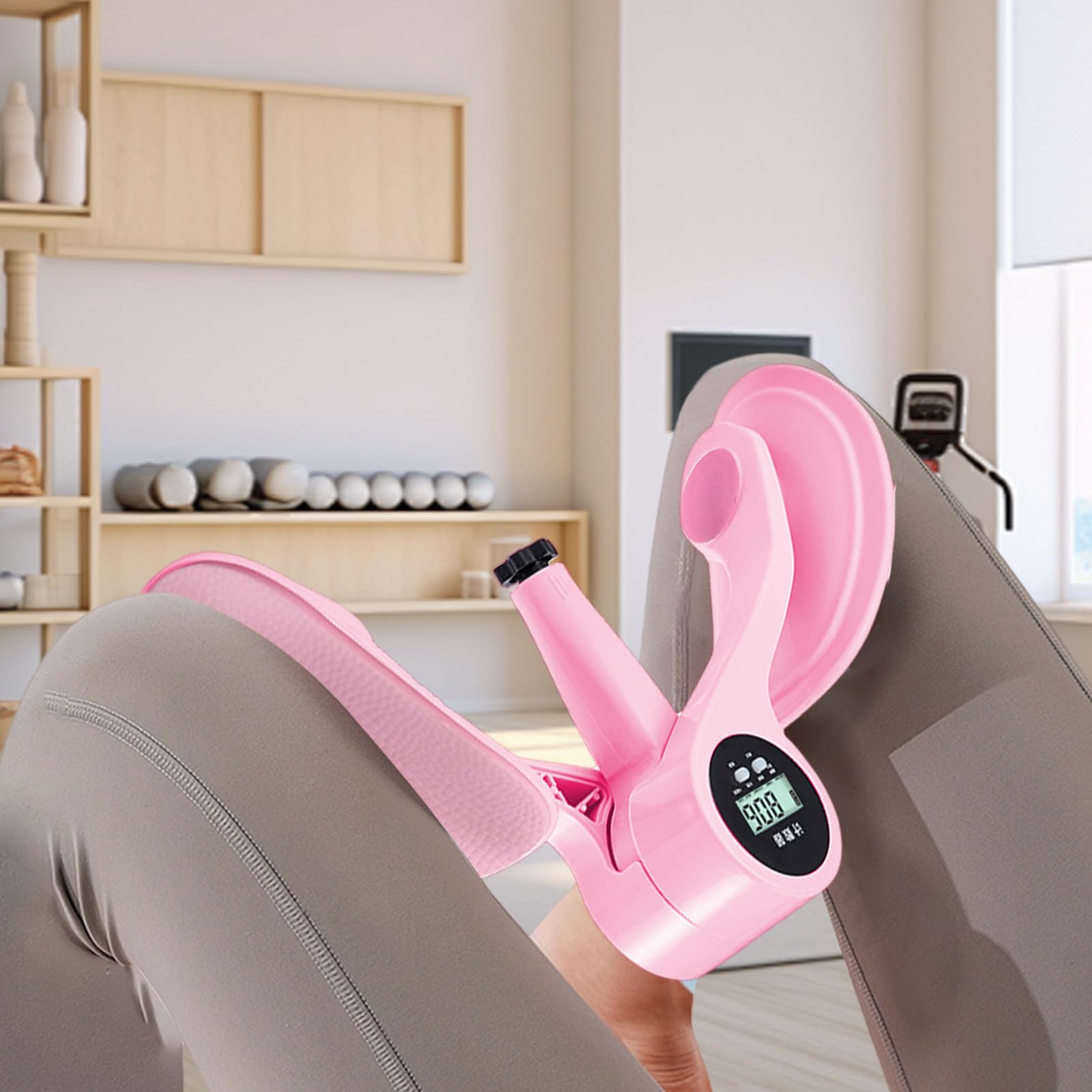 Oberschenkelmuskeltrainer – Beintraining mit digitalem Zähler, Beckenbodenpflege, Beinanpassung, multifunktionaler Clip mit Antide-Struktur
