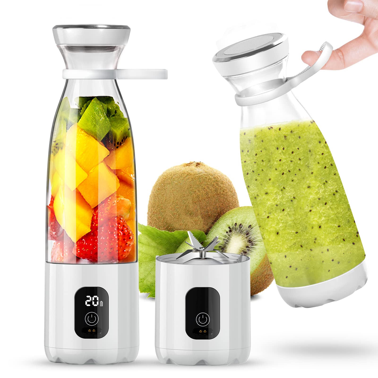 Buy Portable Blender Removable, 20oz Personal Mini Smoothie Blender for