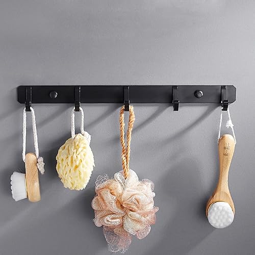 Miniatura 5 de Funvalley Surperfect Ganchos para colgar en la pared 2 unidades perchero de entrada con 5 ganchos de pared organizador de almacenamiento para cocina