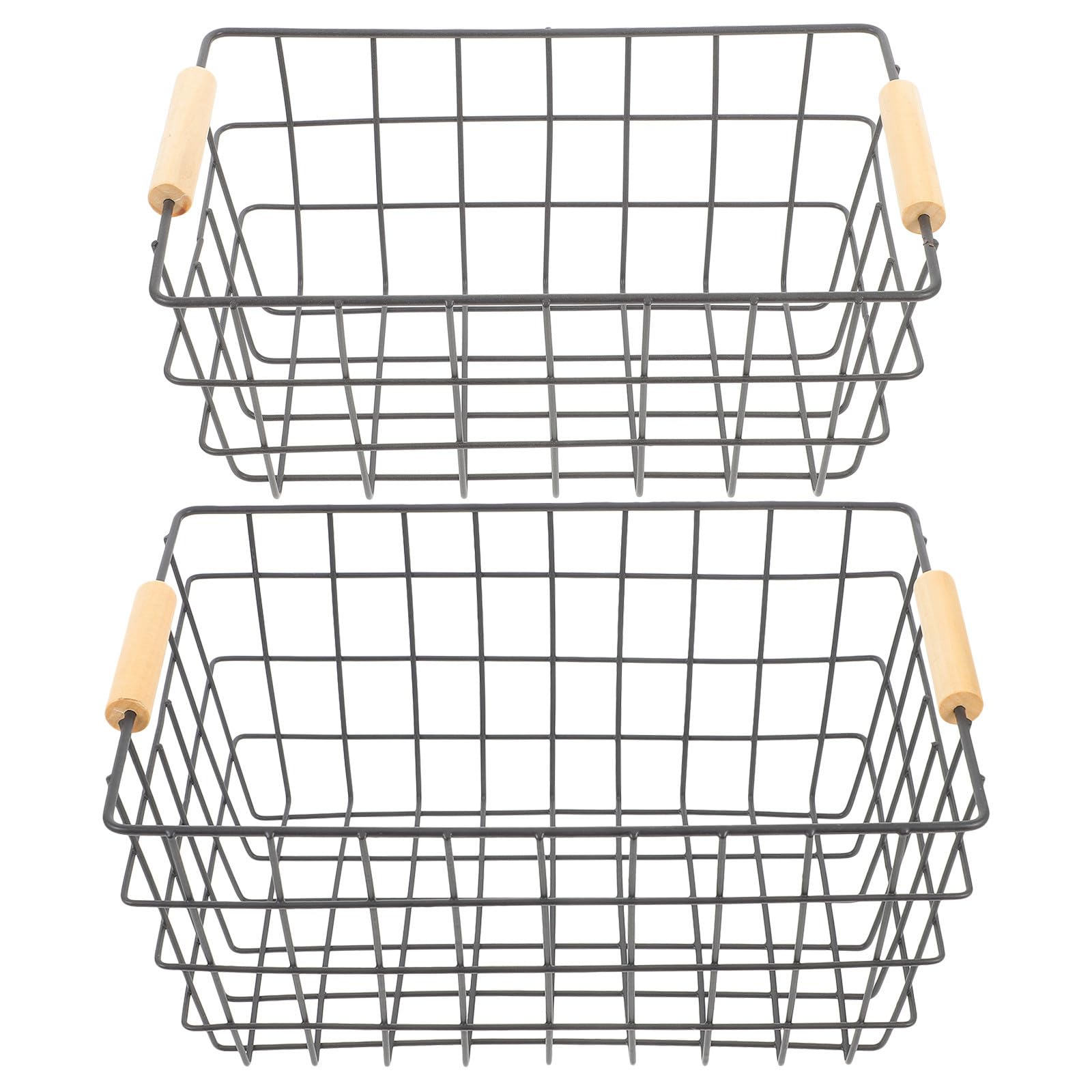 Panier de rangement métallique pour snacks et livres de salon