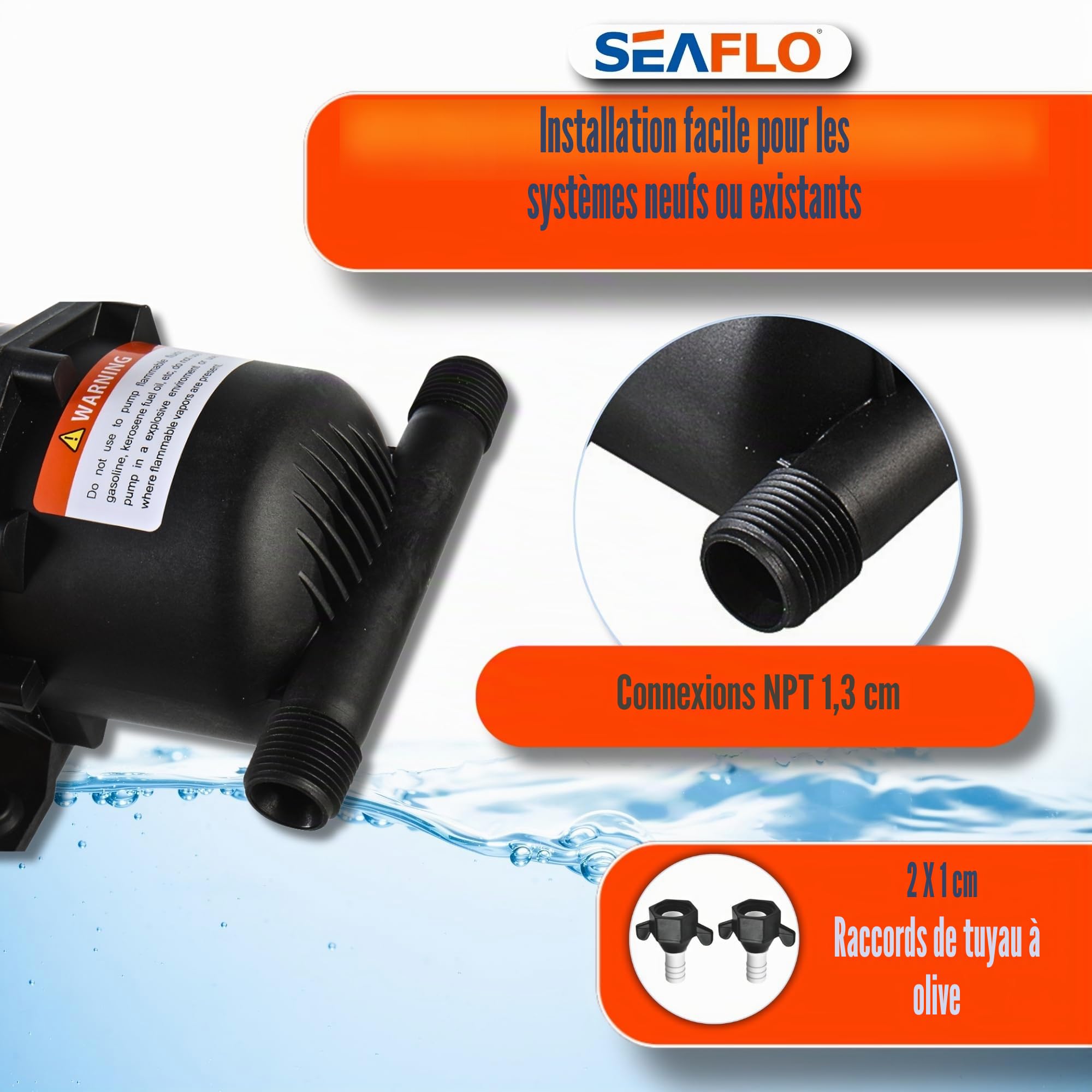 Seaflo Réservoir d'accumulateur pressurisé 0.75/1.0 litres