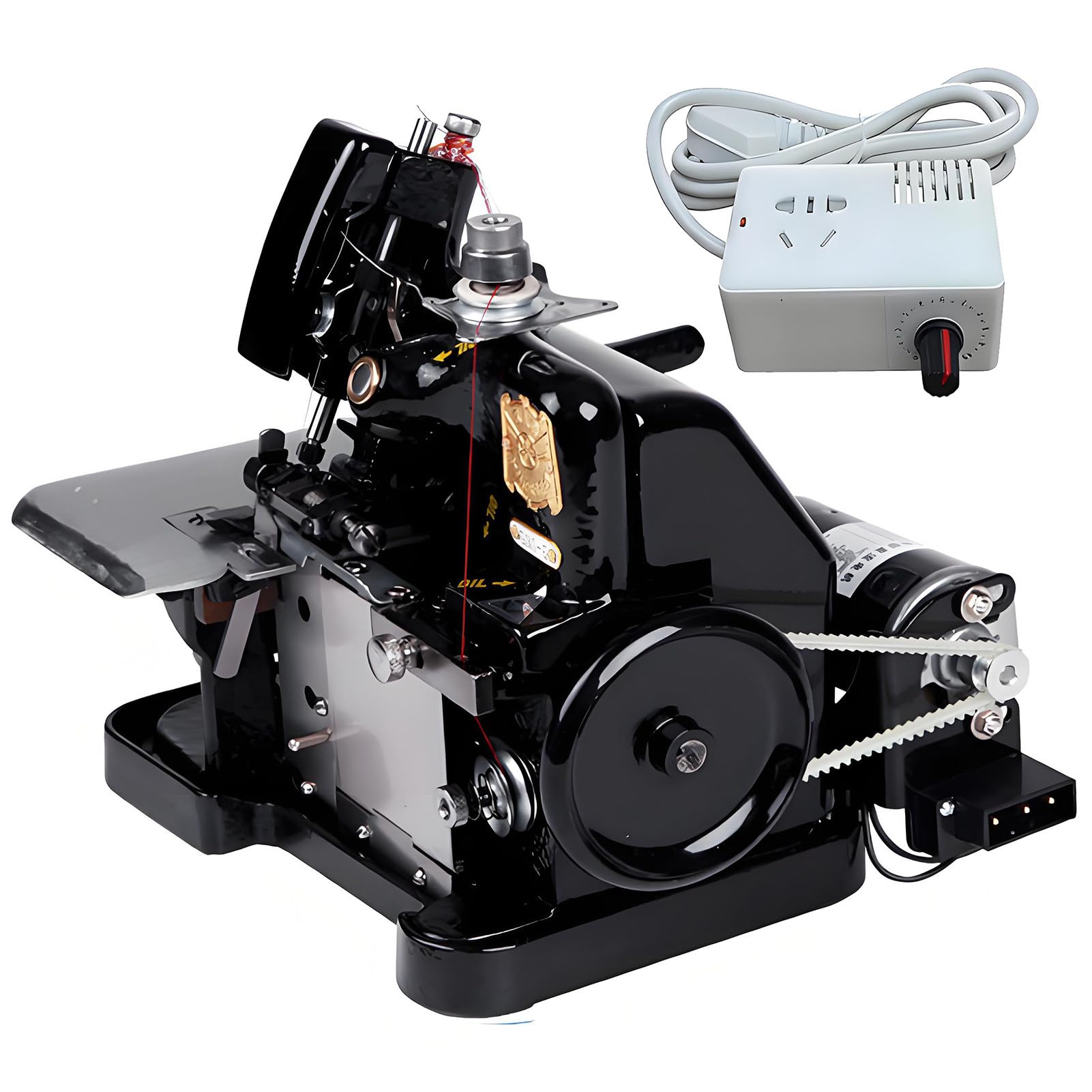 Serger Machine 250W,Overlock Overcast Sewing Machine Presser Foot Black