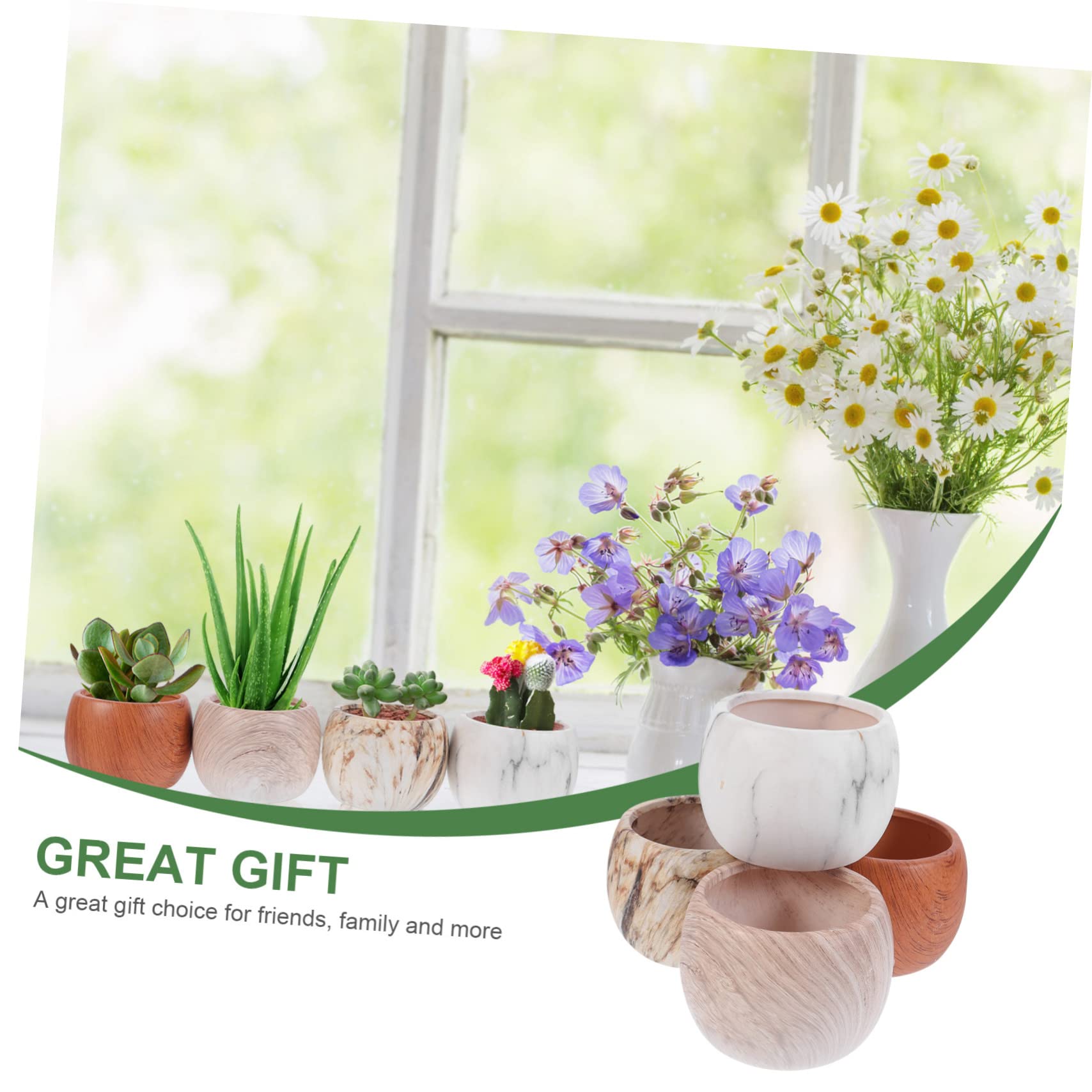IMIKEYA Ensemble De Mini Pots De Fleurs pour Bonsaïs - Jardinière en Céramique avec Effets De Grain Naturel