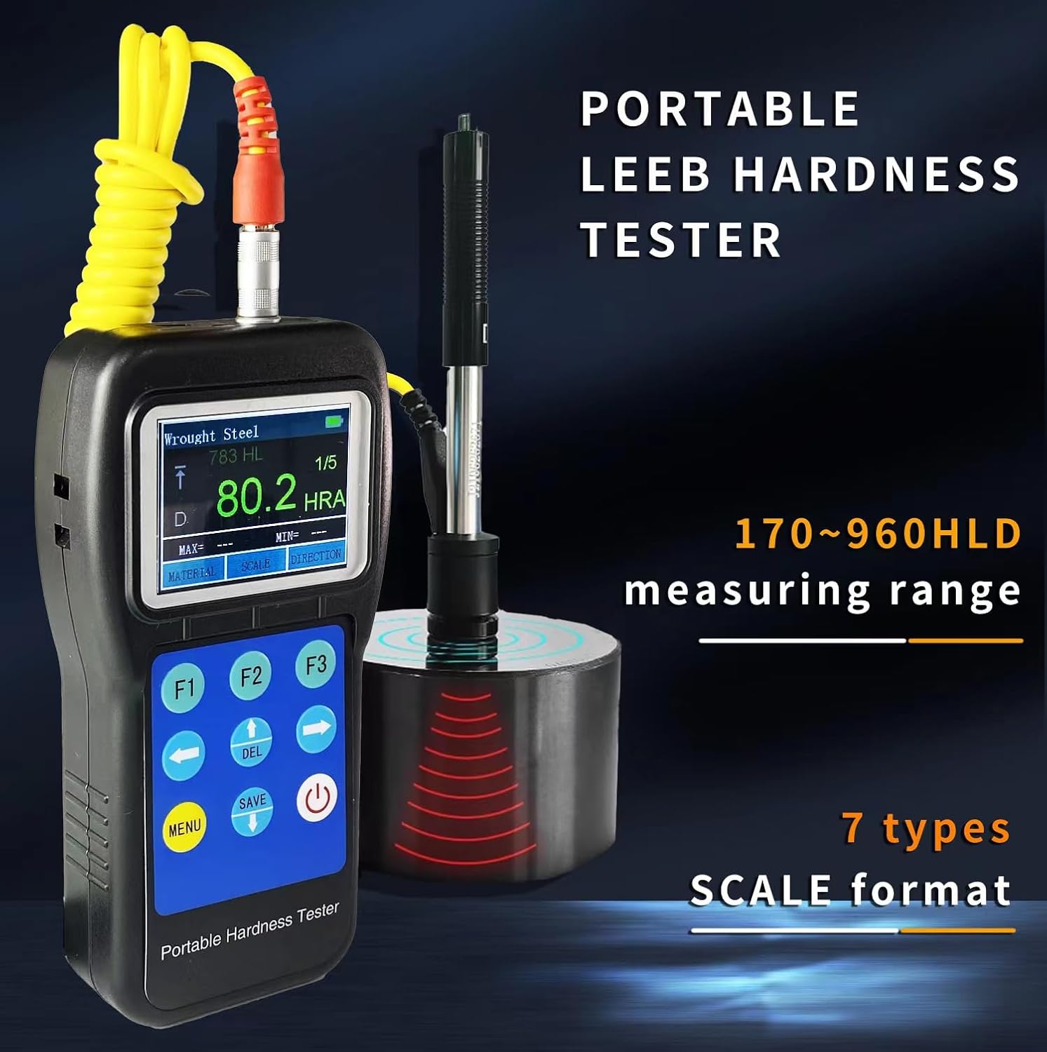 Portable Brinell Hardness Tester NDT230, Color Screen Hardness Tester can Conduct high-Precision Testing of All Metal Materials