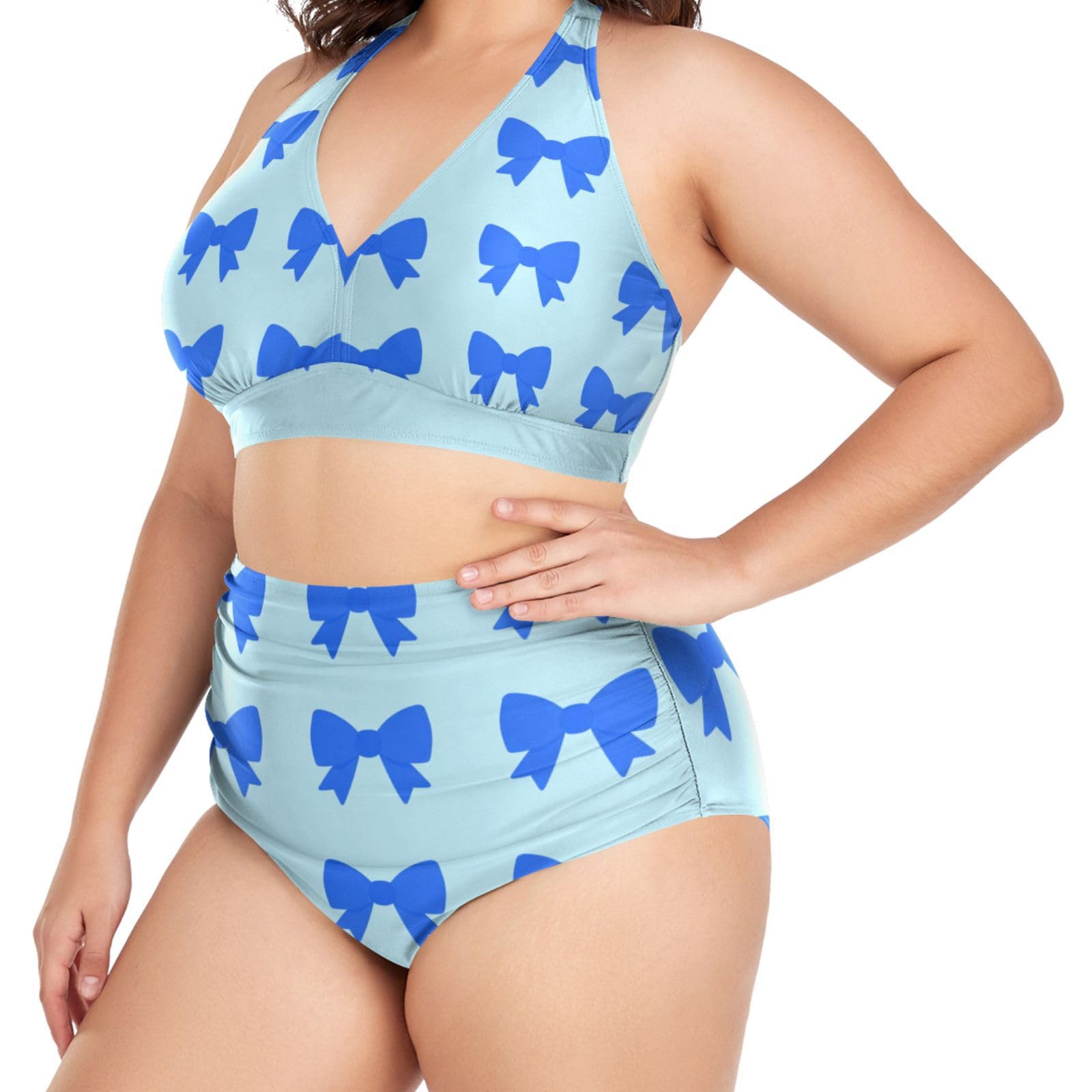 FRODOTGV Curvy damskie dwuczęściowe zestawy kąpielowe L-4XL
