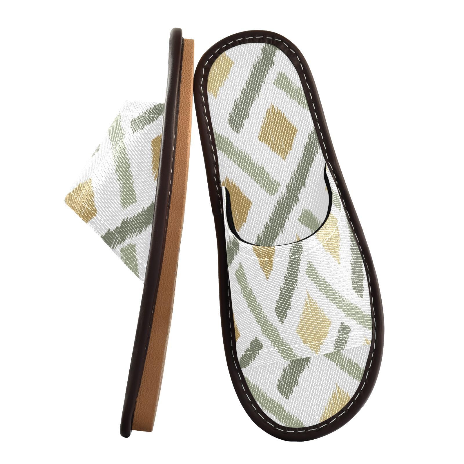 GuoChe Bedroom Shoes Indoor Outdoor Ultralight Lightweight Spa Slippers for Hotel Travel Party Ikat Tye Die