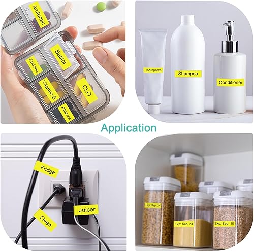 Miniatura 7 de NineLeaf Paquete de 6 cintas adhesivas compatibles con Brother P-Touch TZe-631 TZe631 TZ-631 TZ631 de 0.472in, 0.47 pulgadas 12 pulgadas, color