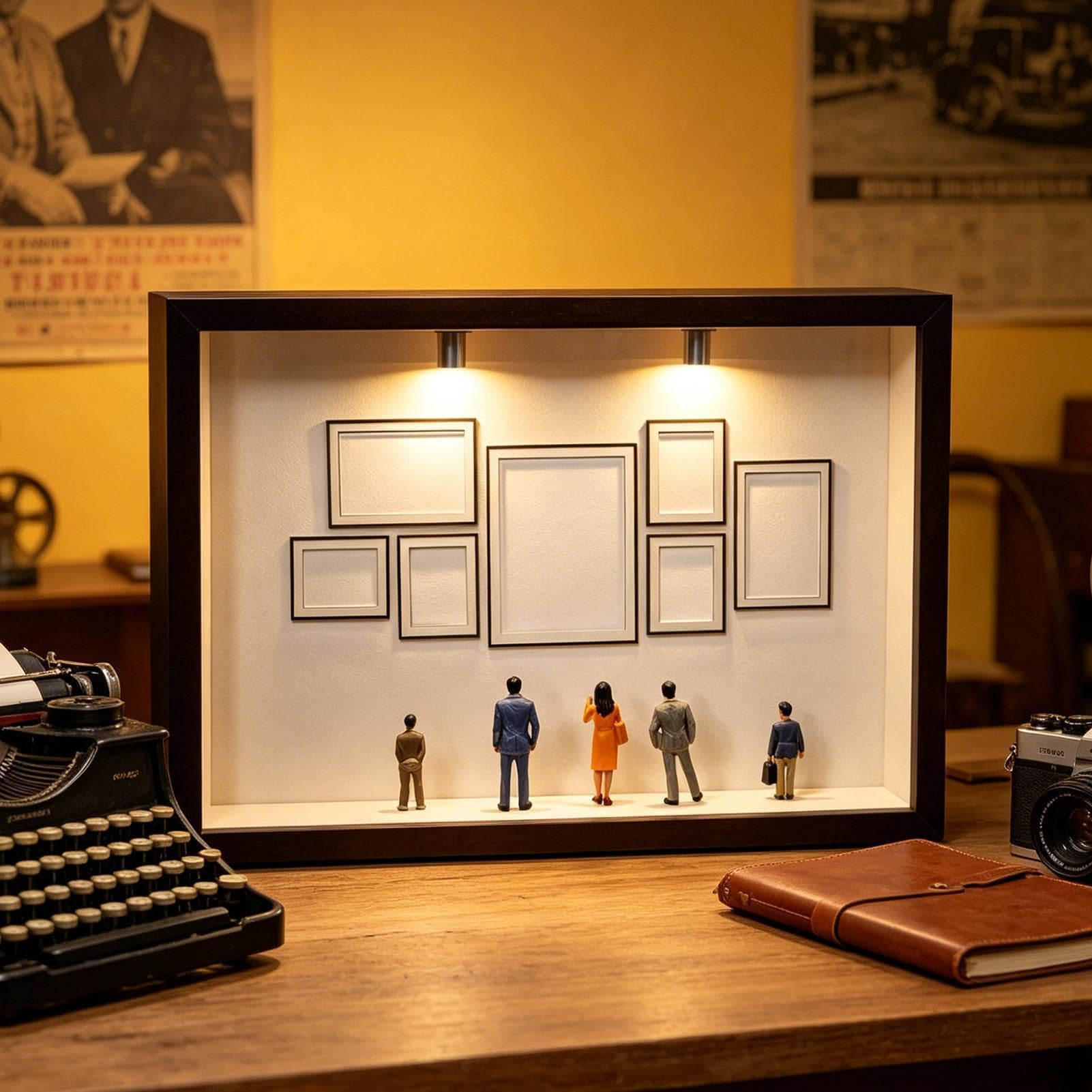 Museo de Fotos Silueta de Madera para Figuras