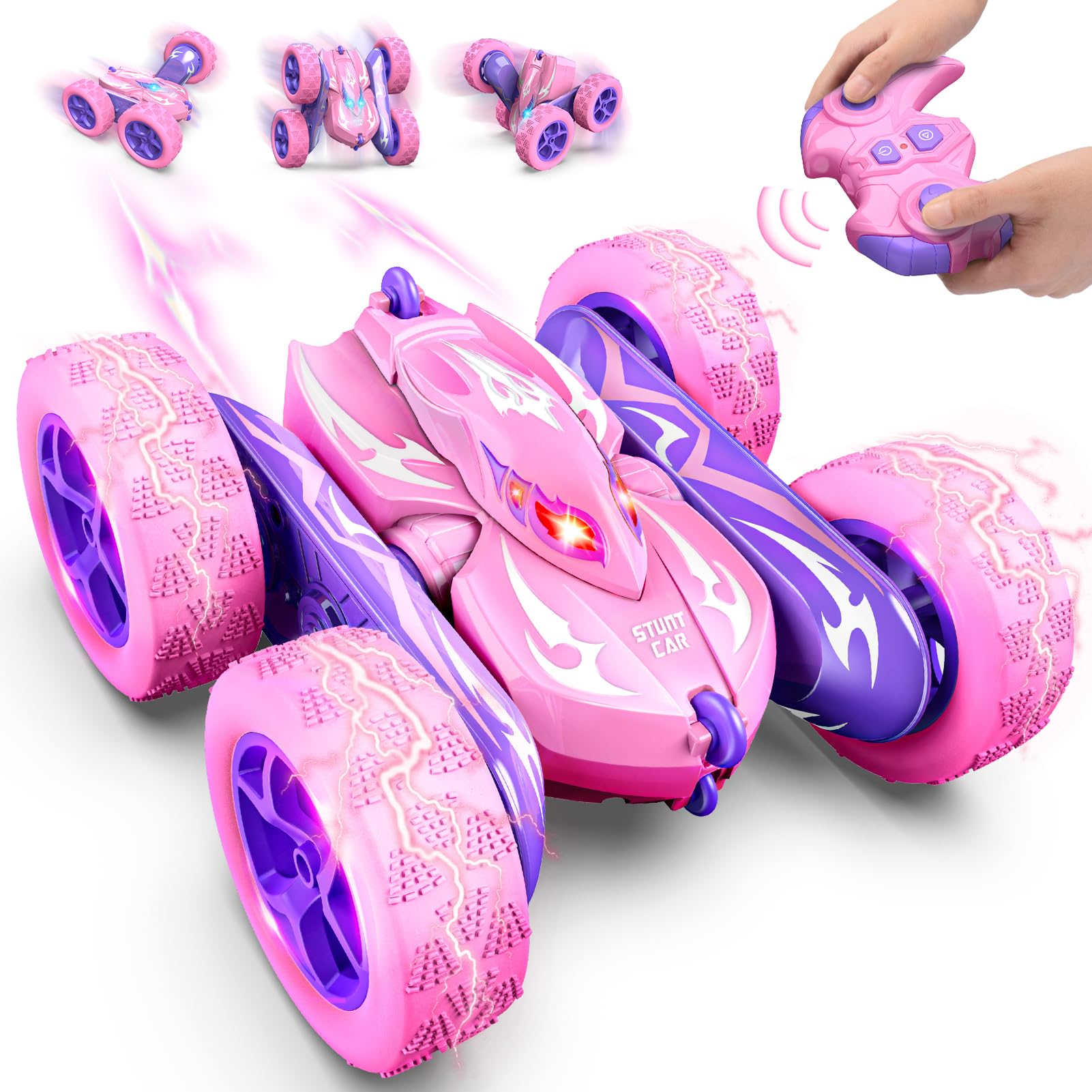 Dreamlandia Macchina Telecomandata per Bambini con Luce, Auto Radiocomandata Regalo Bambina 3-12 Anni, 2,4GHz, Giochi Bambini 4 5 6 7 8 9 Anni Ragazzi Regali Giocattoli Natale Compleanno Halloween