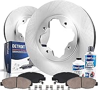 Vista 37 de Detroit Axle - Kit de freno delantero para Toyota Prius C 2007-2018 Yaris 2013 Scion iQ 2012-2019, rotores de freno de disco y pastillas de freno