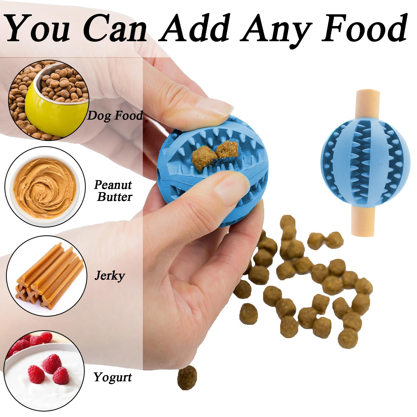 SKJAXF 3Pcs Dog Treat Balls 6cm, Bite Resistant, Natural Rubber - Image 4